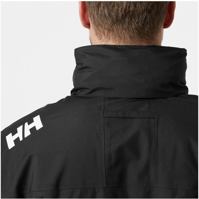 2024 Helly Hansen Hombres Crew Chaqueta Nutica De Capa Intermedia Con Capucha 2.0 34442 - Black